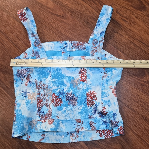 NWOT WHBM Bodice Top Coral Seahorse - Picture 10 of 13